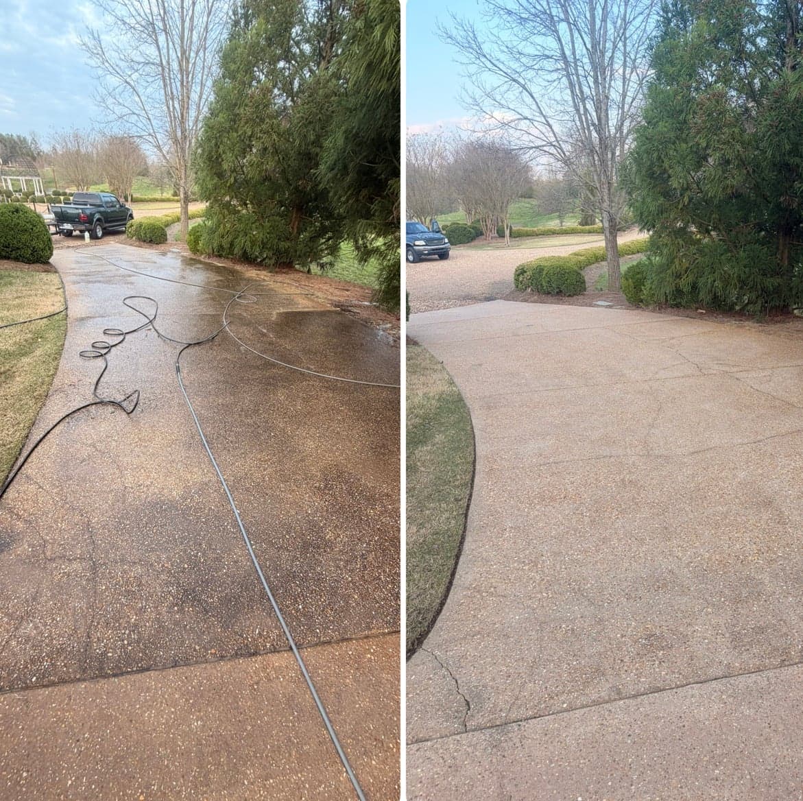 Concrete Cleaning before and after, photo 2
