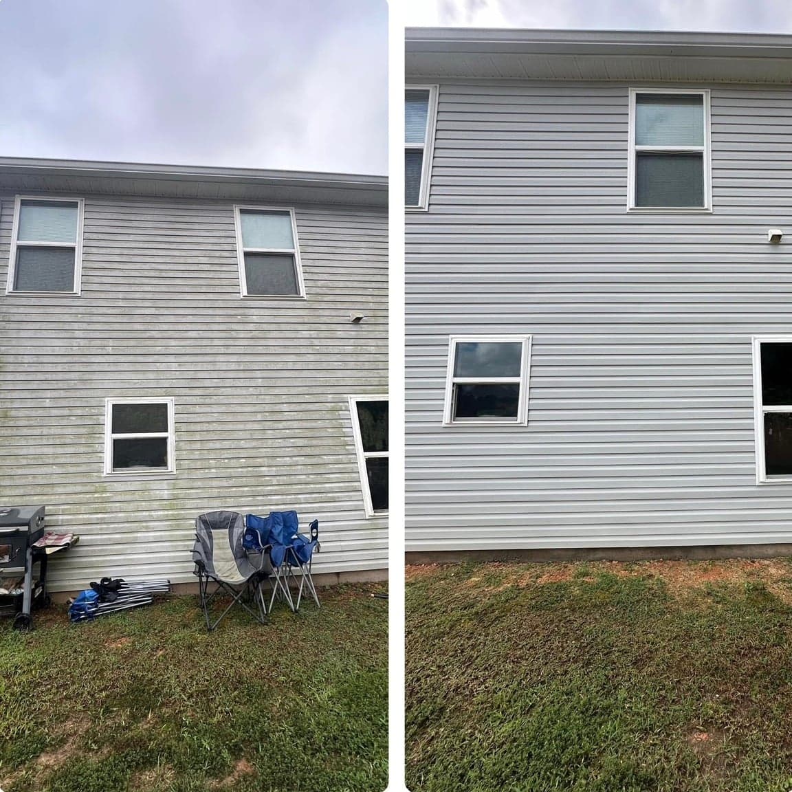 House Washing before and after, photo 2